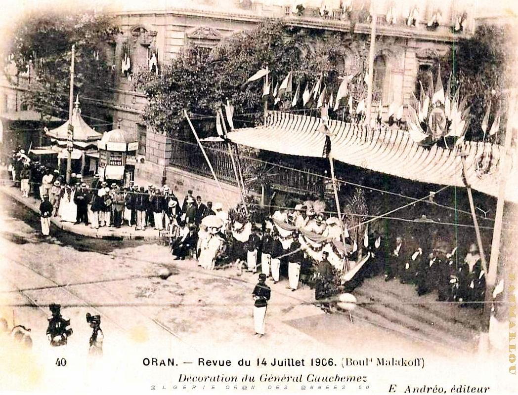 3079- Oran - Boulevard Malakoff - Revue du 14 Juillet 1906.jpg